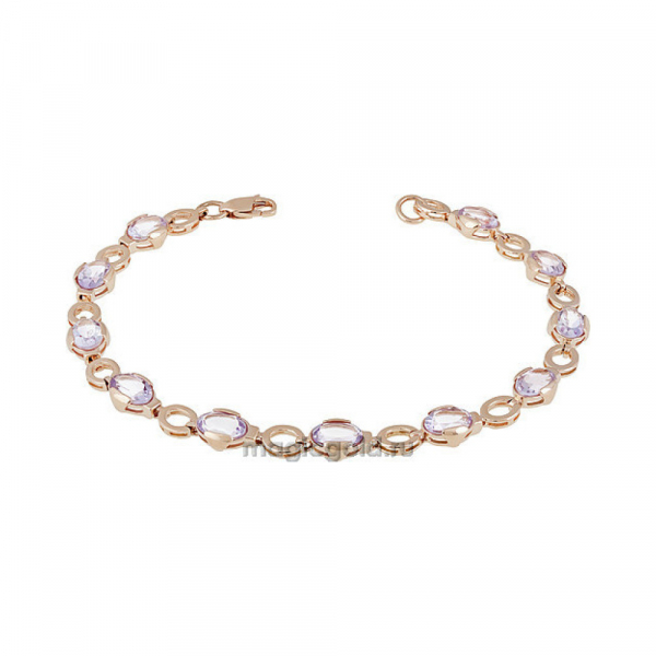 Золотой браслет с аметистом № 138873