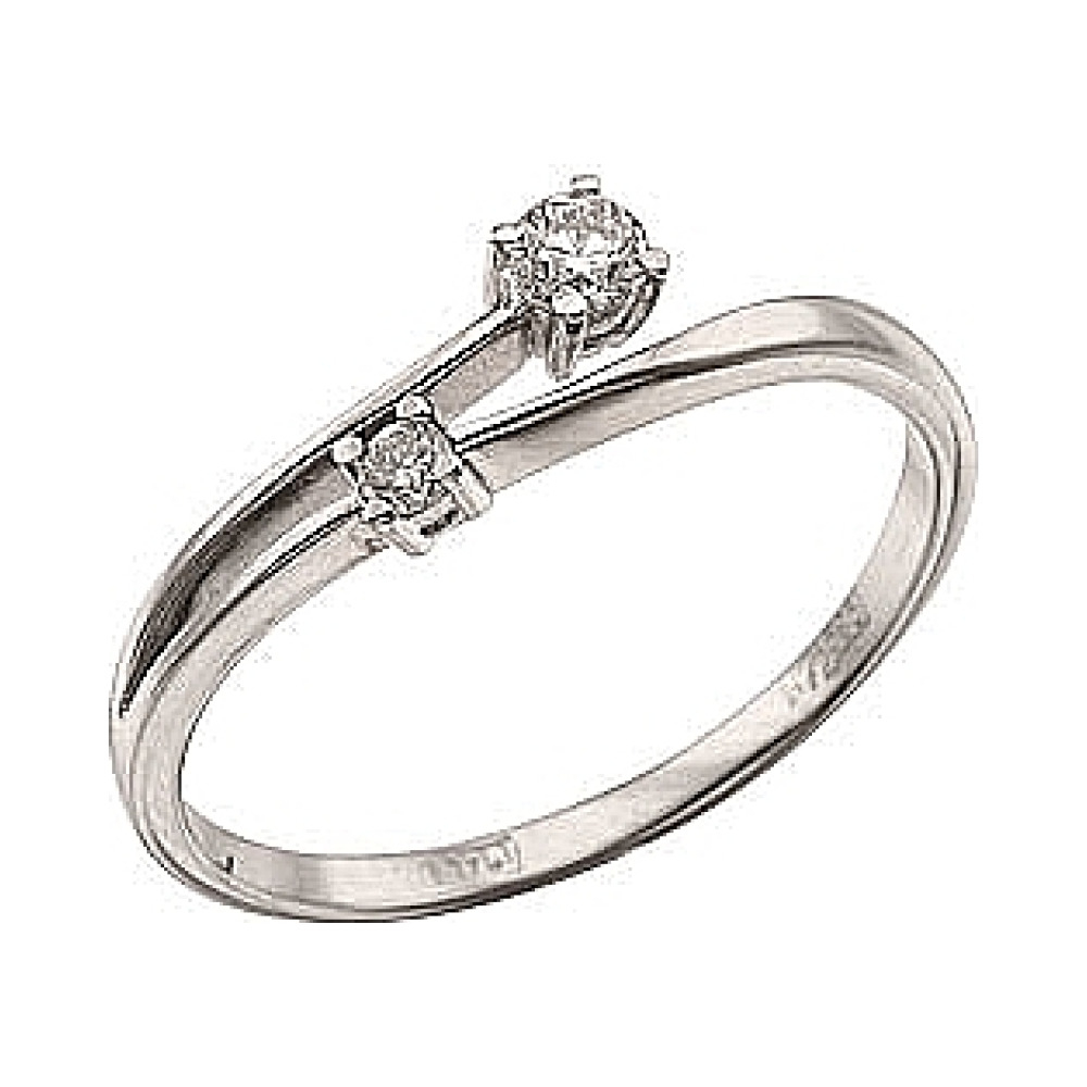 Золотое кольцо с бриллиантом № 40435