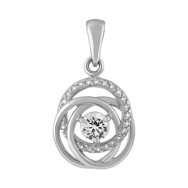 Серебряная подвеска с фианитом № 134069