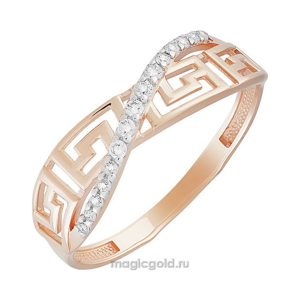 Золотое кольцо с фианитом № 160200