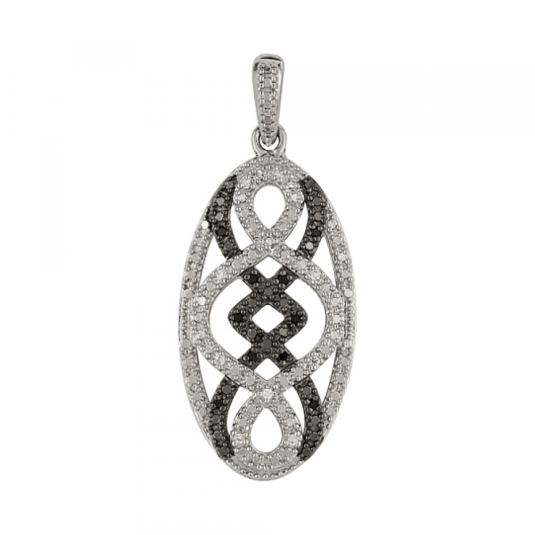 Серебряная подвеска с фианитом № 83982