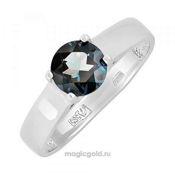 Золотое кольцо с топазом и фианитом № 139185