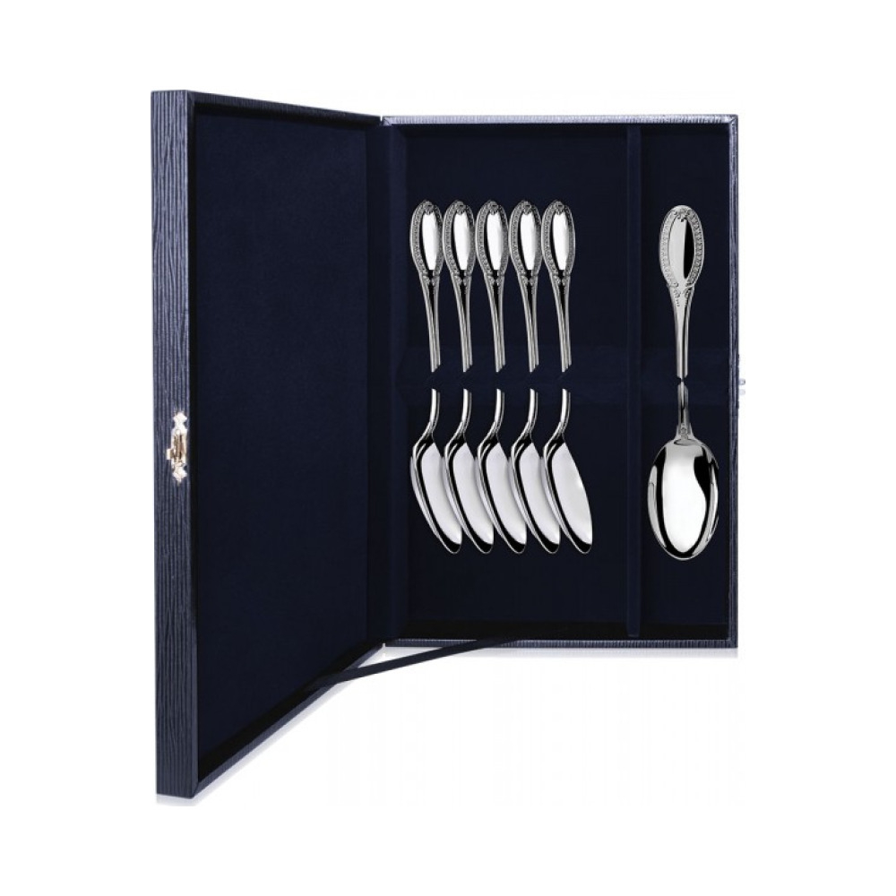 Набор из 6 серебряных десертных ложек «Император»