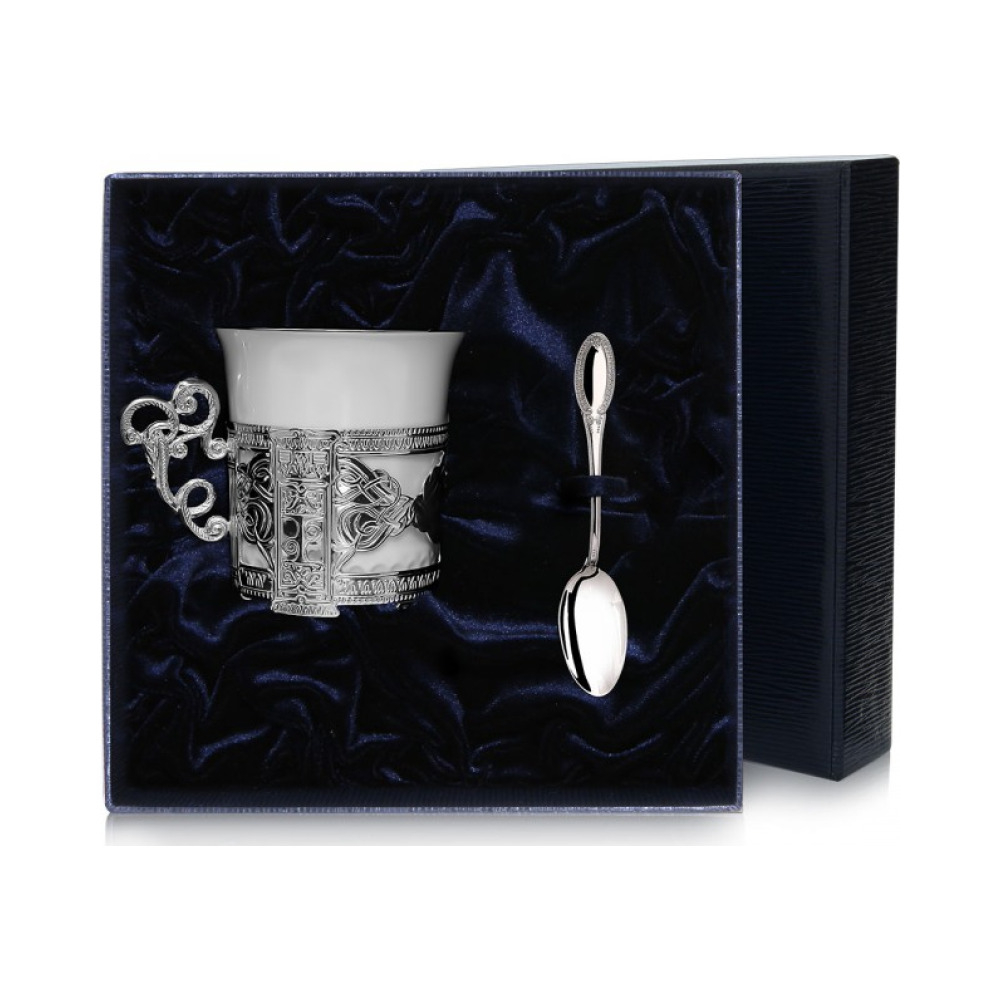 Набор серебряная кофейная чашка «Август Октавиан»