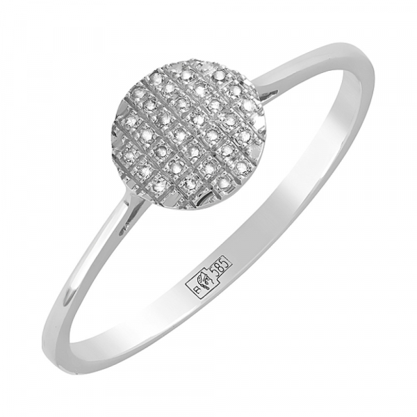 Золотое кольцо с бриллиантом № 107087