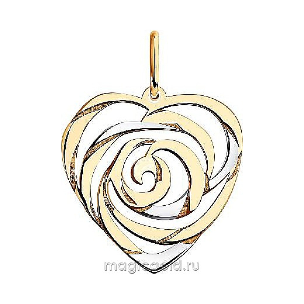 Золотая подвеска без камня № 174083