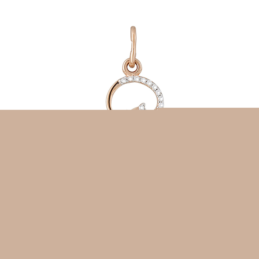 Золотая подвеска с фианитами № 109942