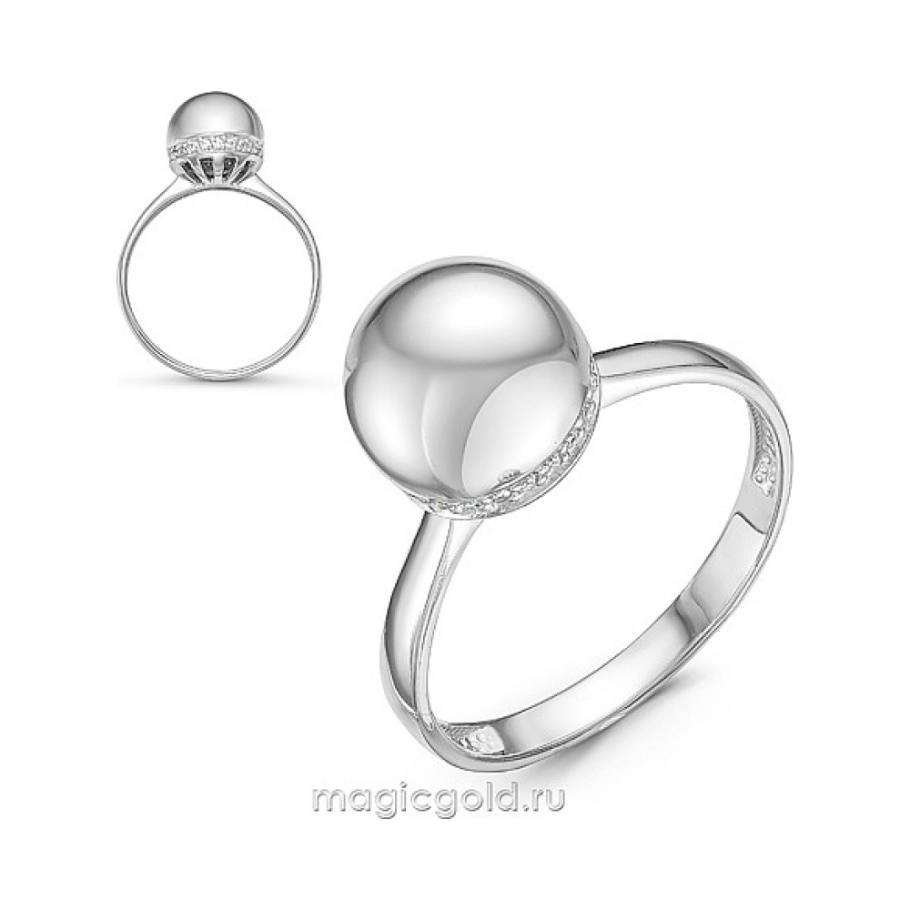 Серебряное кольцо с фианитом № 161249