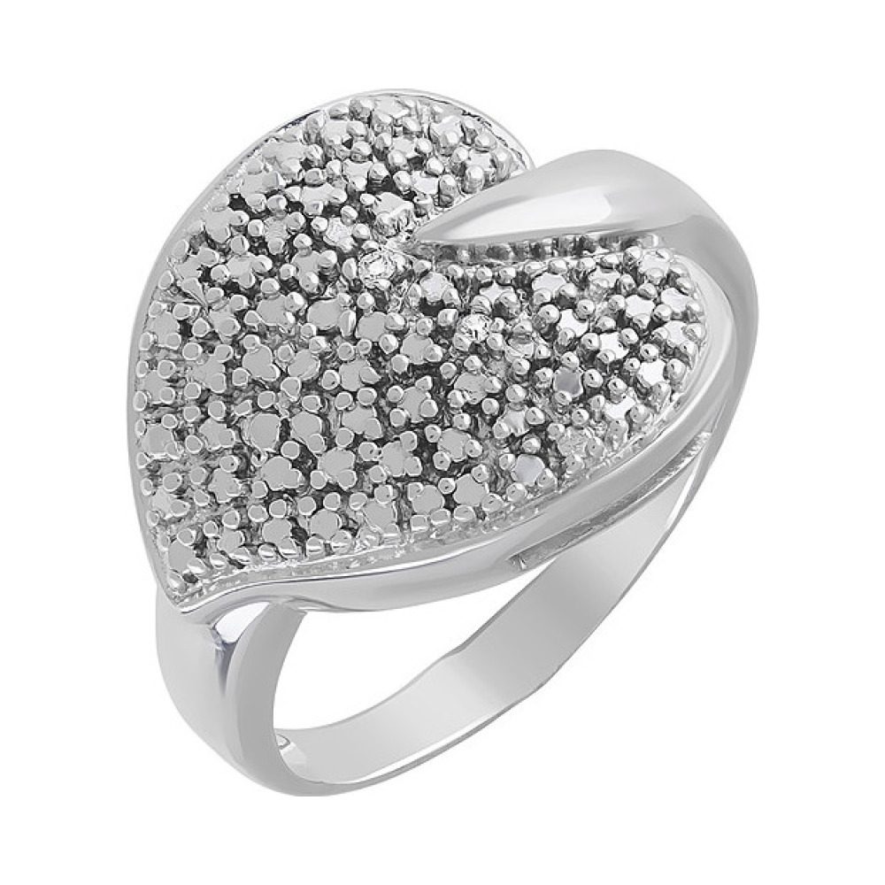 Серебряное кольцо с фианитом № 121491