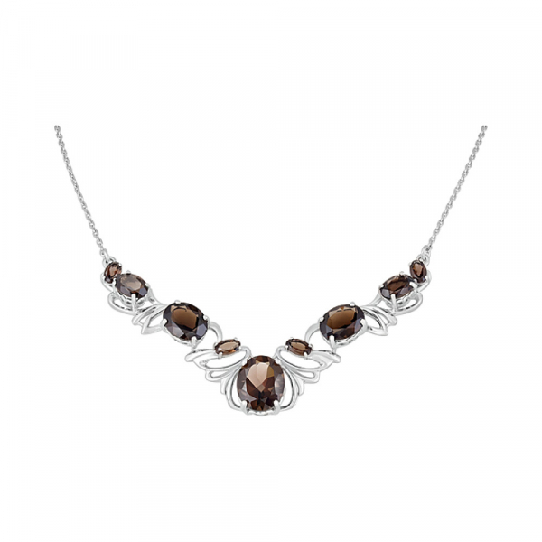 Серебряное колье с топазом № 126310