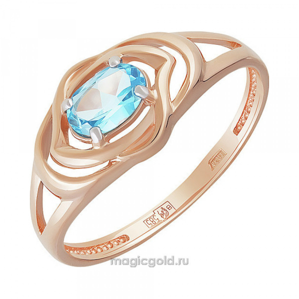 Золотое кольцо с топазом № 158793