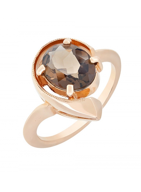 Золотое кольцо с раухтопазом № 33016