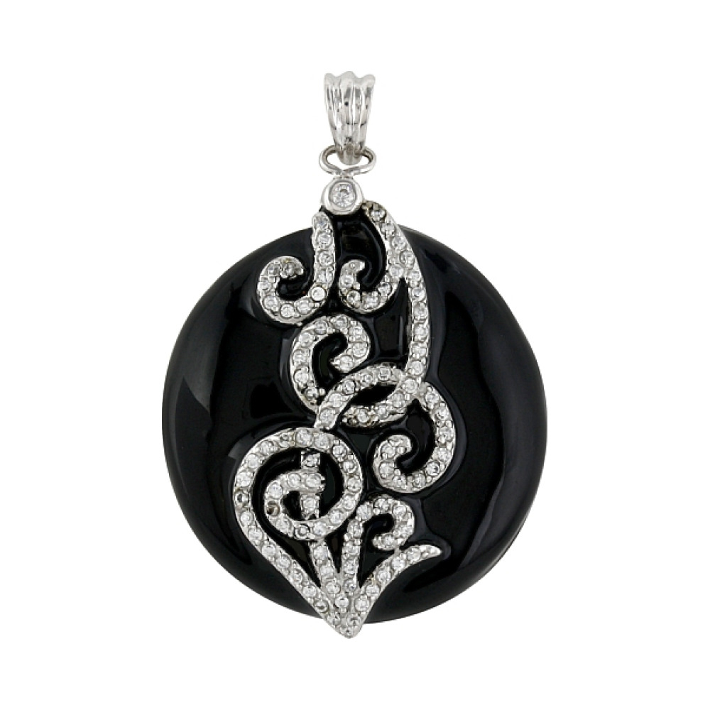 Серебряная подвеска с фианитом № 82633