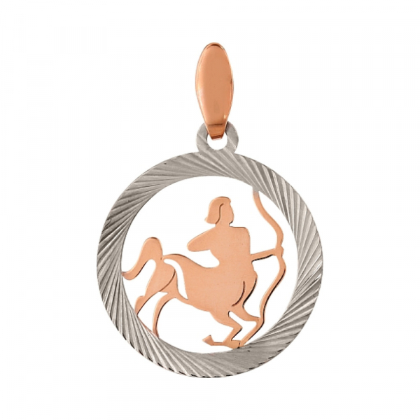 Золотая подвеска без камня с алмазкой № 104830