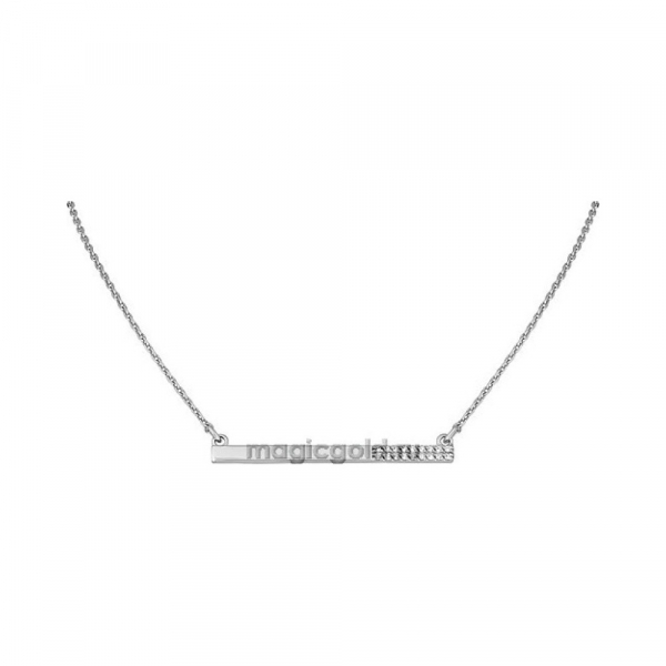 Серебряное колье с фианитом № 140098