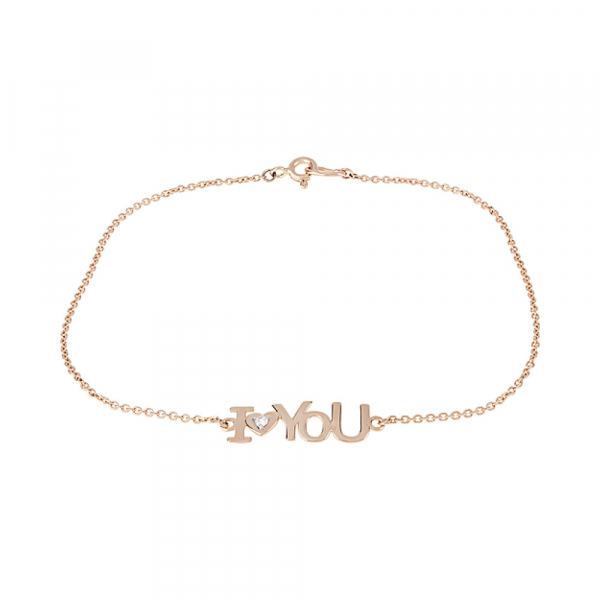 Золотой браслет с фианитами № 126698