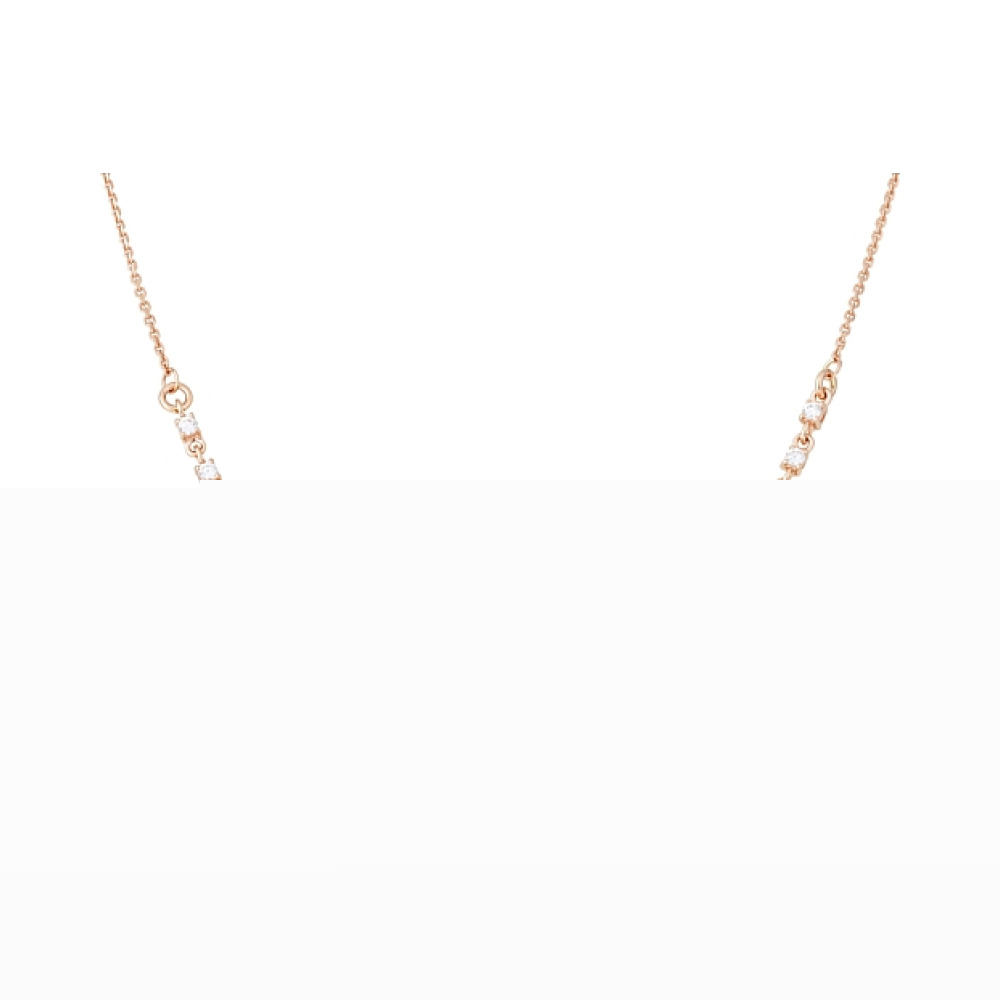 Золотое колье с гранатом и фианитом № 113978