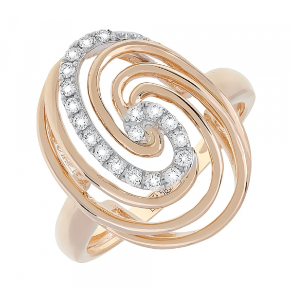 Золотое кольцо с бриллиантом № 116764