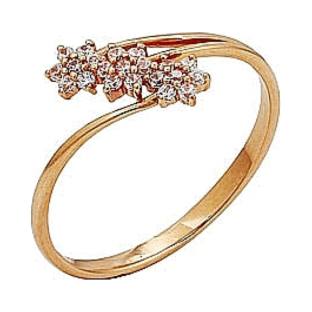 Кольцо с фианитом № 69487