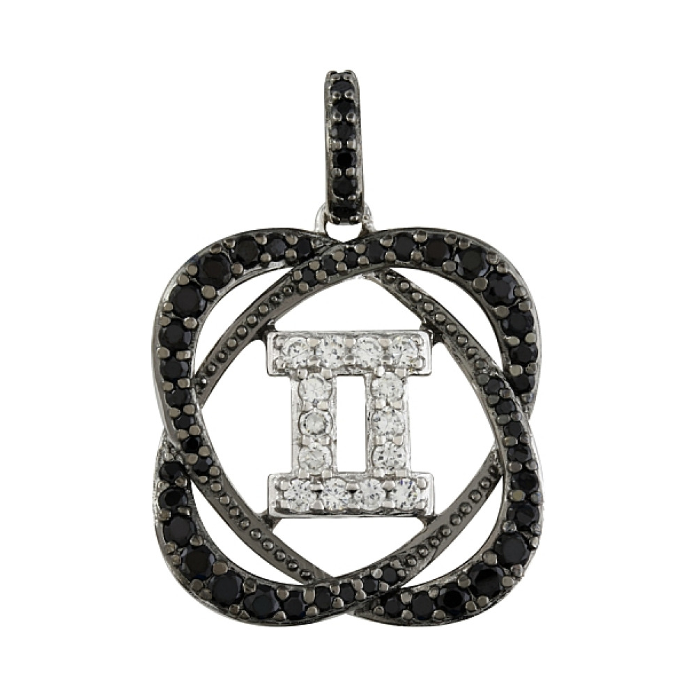 Серебряная подвеска с фианитом № 83471