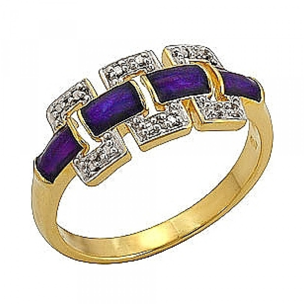  Кольцо с золотым покрытием без вставки 34A0TAA0 № 70770