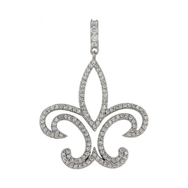 Серебряная подвеска с фианитом № 99440