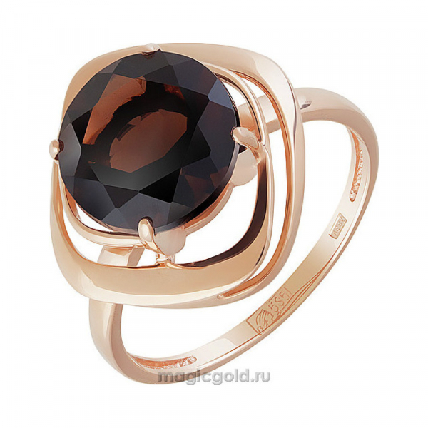 Золотое кольцо с раухтопазом № 160547
