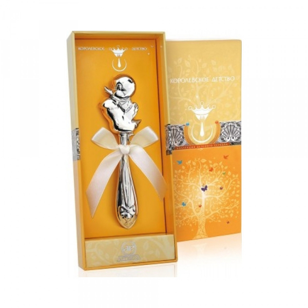 Серебряная погремушка «Утенок»