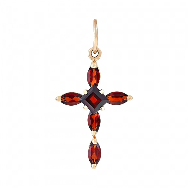 Золотая подвеска с гранатом № 24905