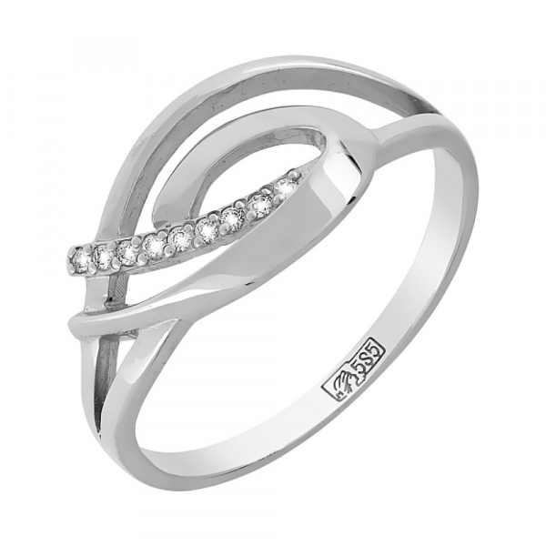 Золотое кольцо с бриллиантом № 74275