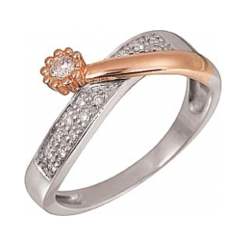 Кольцо с бриллиантом № 7154