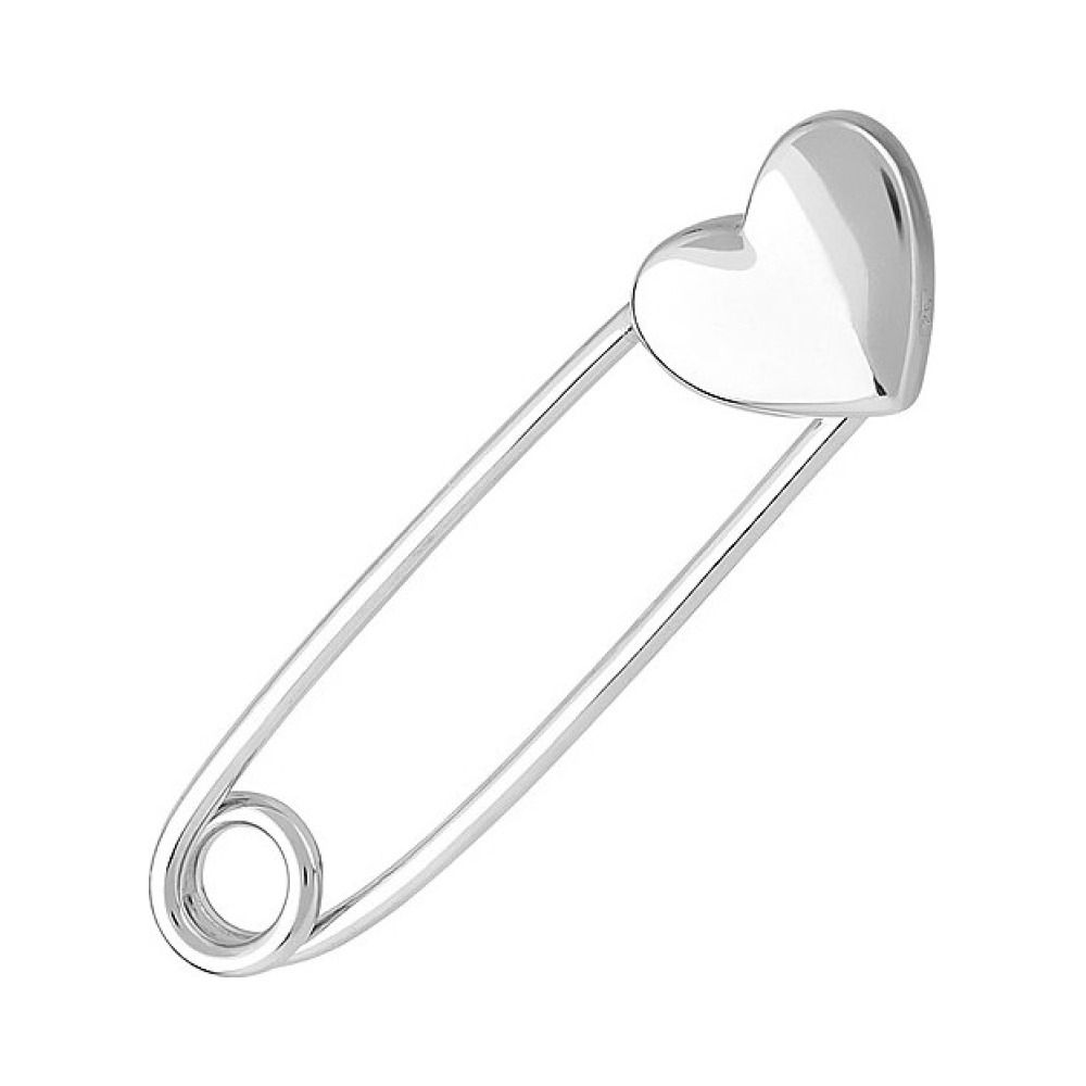 Серебряная брошь без камня № 127909