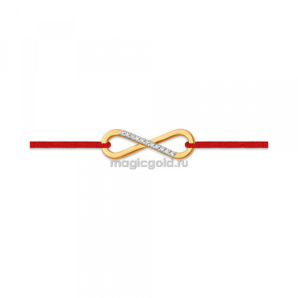 Золотой браслет с фианитом № 140185