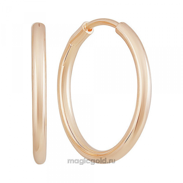 Золотые серьги конго № 156042