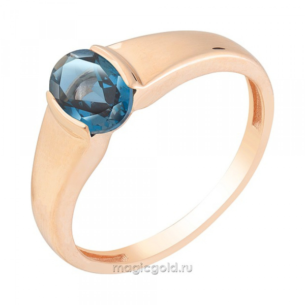 Золотое кольцо с топазом № 171387