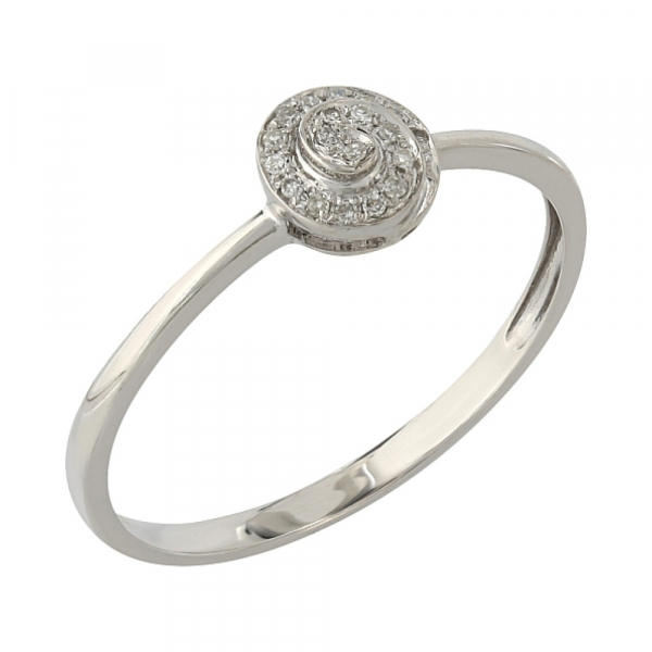 Золотое кольцо с бриллиантом № 106083