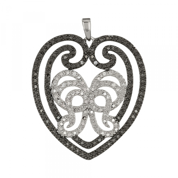 Серебряная подвеска с фианитом № 84025