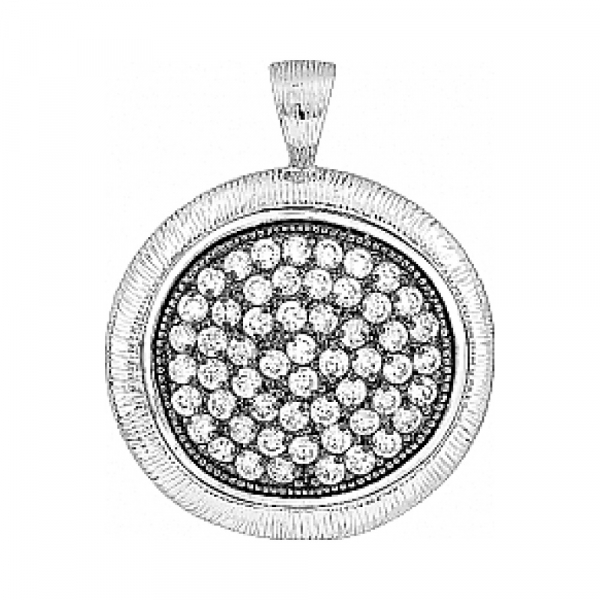 Серебряная подвеска с фианитом № 114245