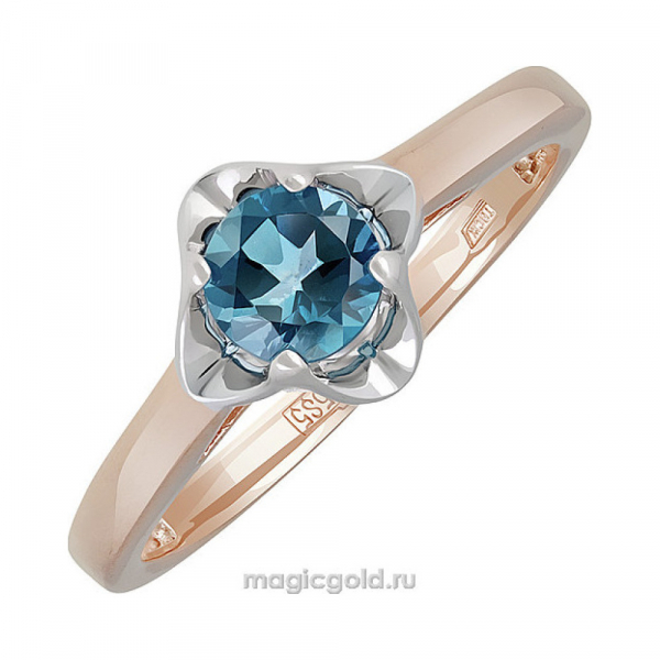 Золотое кольцо с топазом № 139440