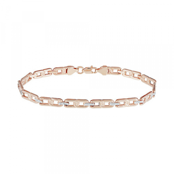 Золотой браслет без камня с алмазкой № 137960