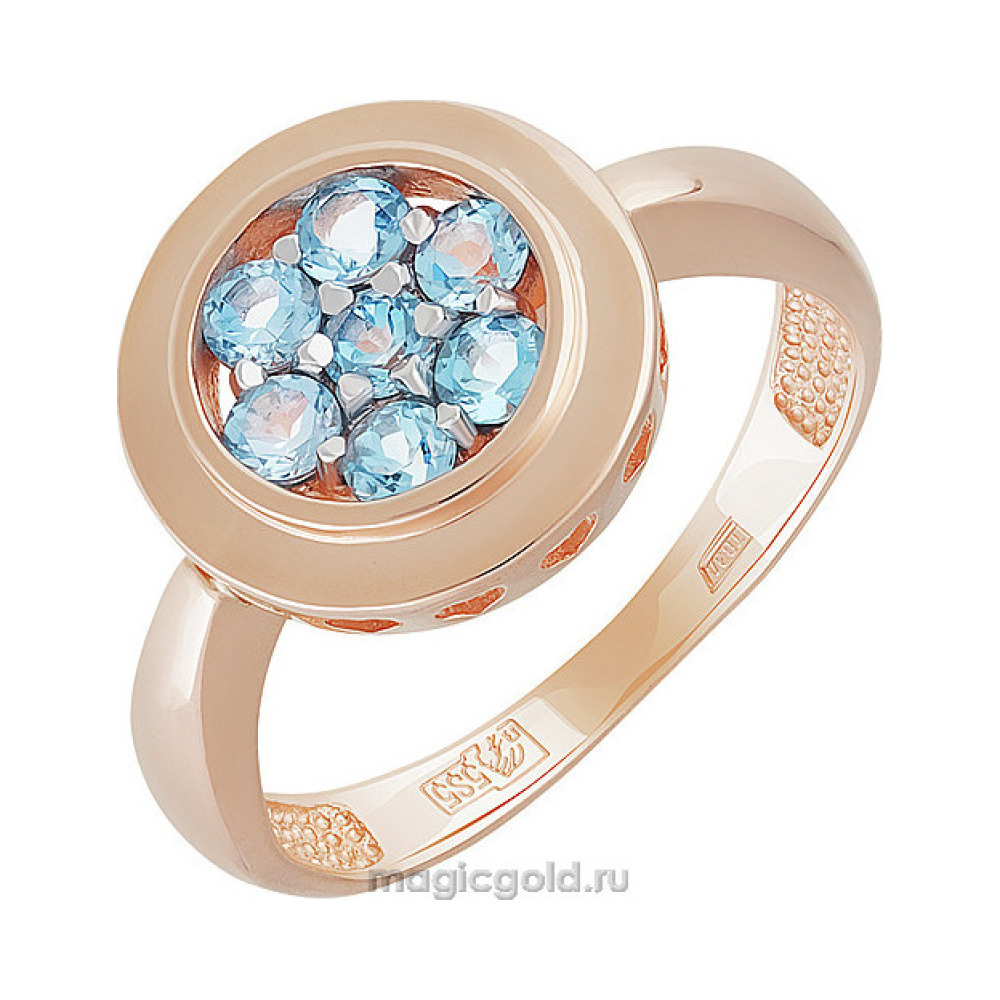 Золотое кольцо с топазом № 141297