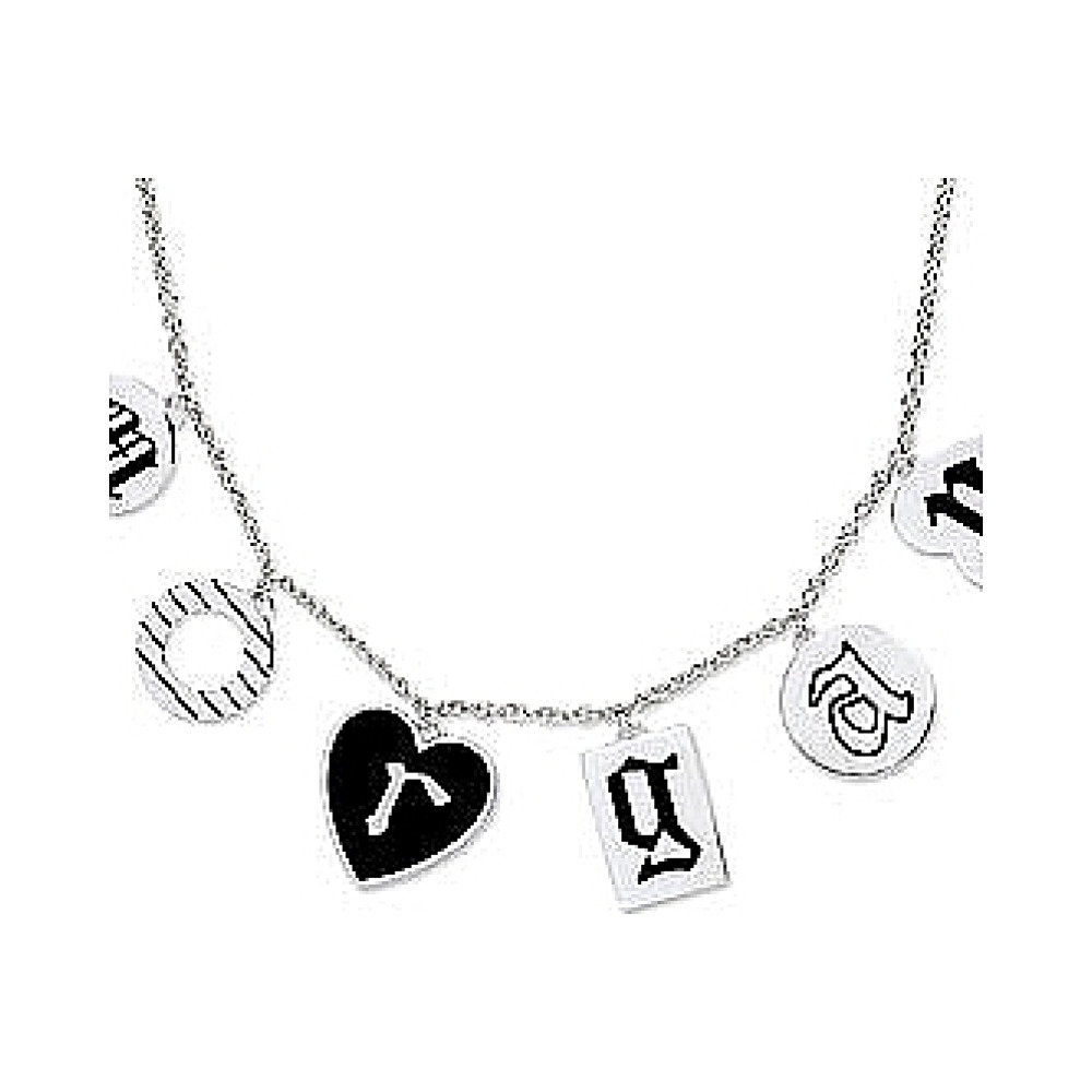 Серебряное колье с эмалью № 35871