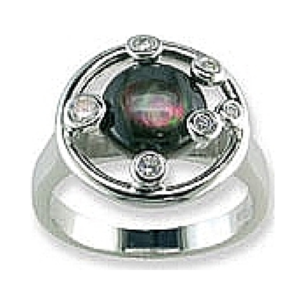  Кольцо с фианитом и перламутром TED LAPIDUS № 32636