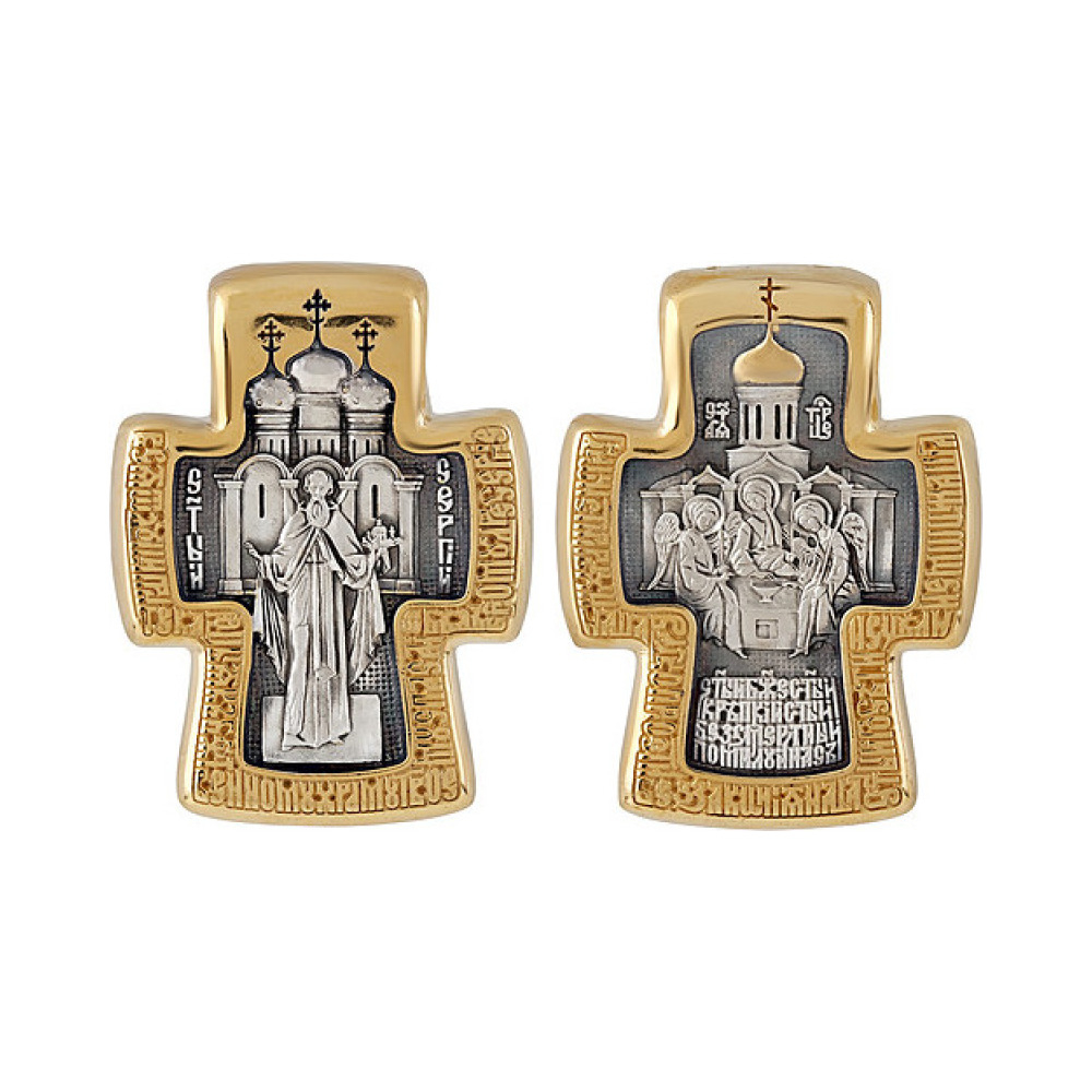 Крест с золотым покрытием № 133487