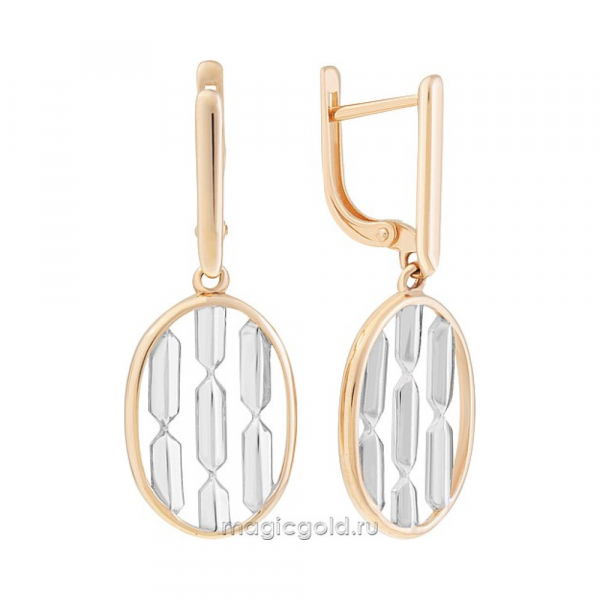 Золотые серьги без камня № 173270