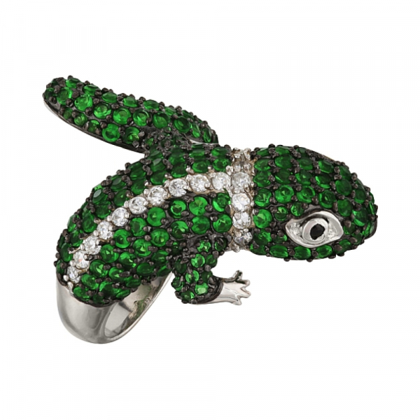 Серебряное кольцо с фианитом № 99585