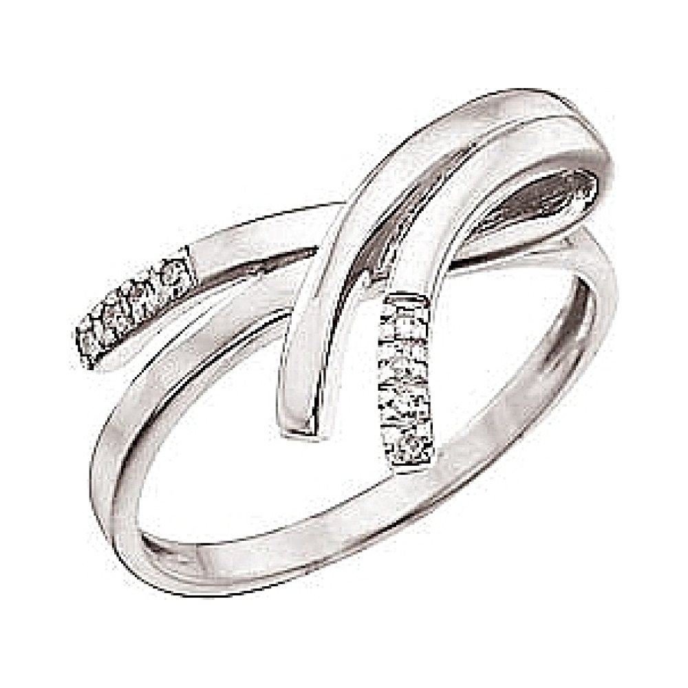 Золотое кольцо с бриллиантом № 32186