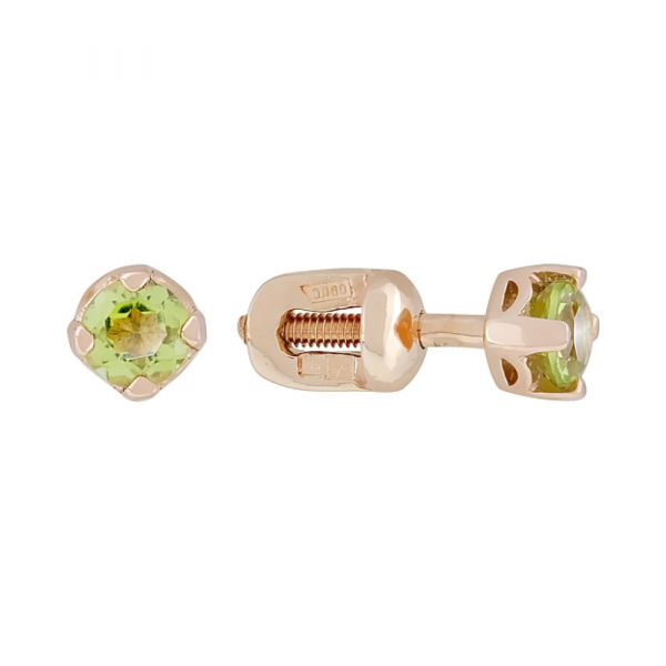 Пуссеты с хризолитом № 118649