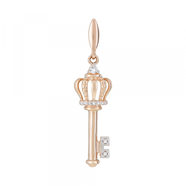 Золотая подвеска с фианитами № 127139
