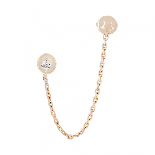 Серьга с фианитом № 128365